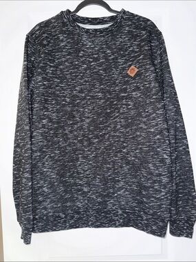 Icewear Iceland Black and White Heathered Round Neck Pull-over Sweatshirt L